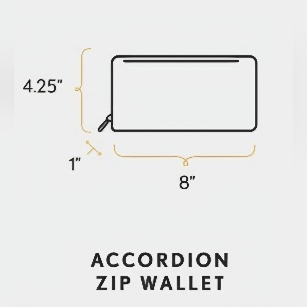 Portland Leather Goods Smooth Black Accordion Wallet - Picture 8 of 8